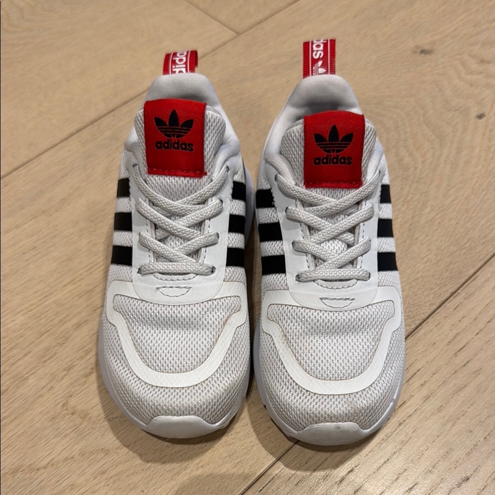 Adidas Kids White and Black Sneakers